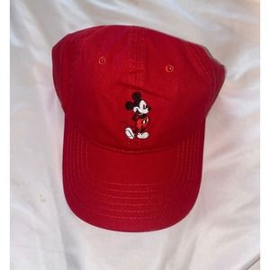 Disney Mickey Mouse Red‎ Adult Baseball Hat Cap Adjustable